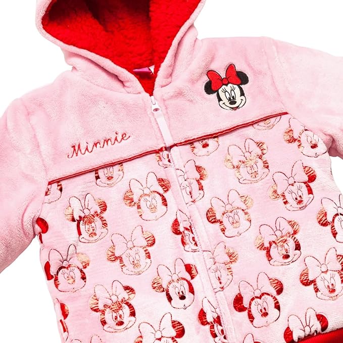 Disney Poleron hoodie con capucha de forro polar para niñas