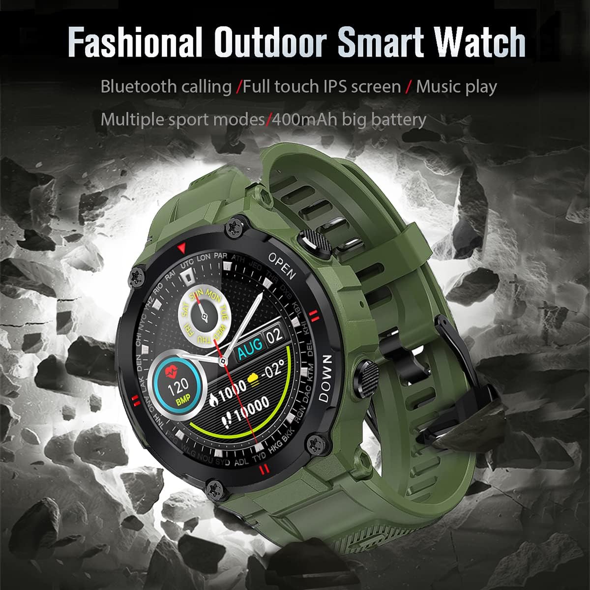 Smartwatch Sport verde militar