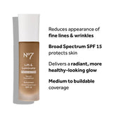 Base de Maquillaje No7 Lift & Luminate Triple Action Serum Foundation SPF 15 Warm Beige 30 ml