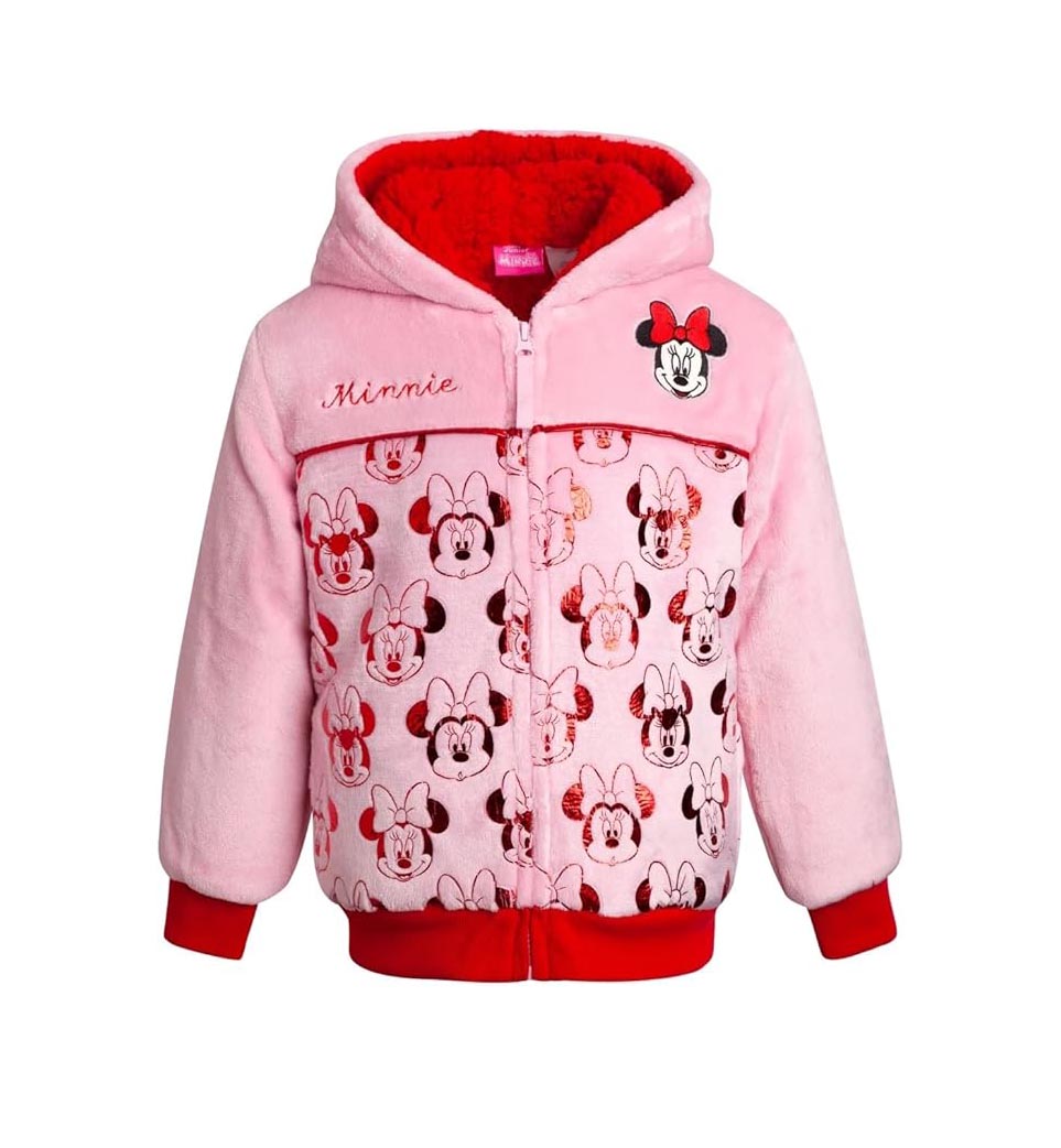 Disney Poleron hoodie con capucha de forro polar para niñas