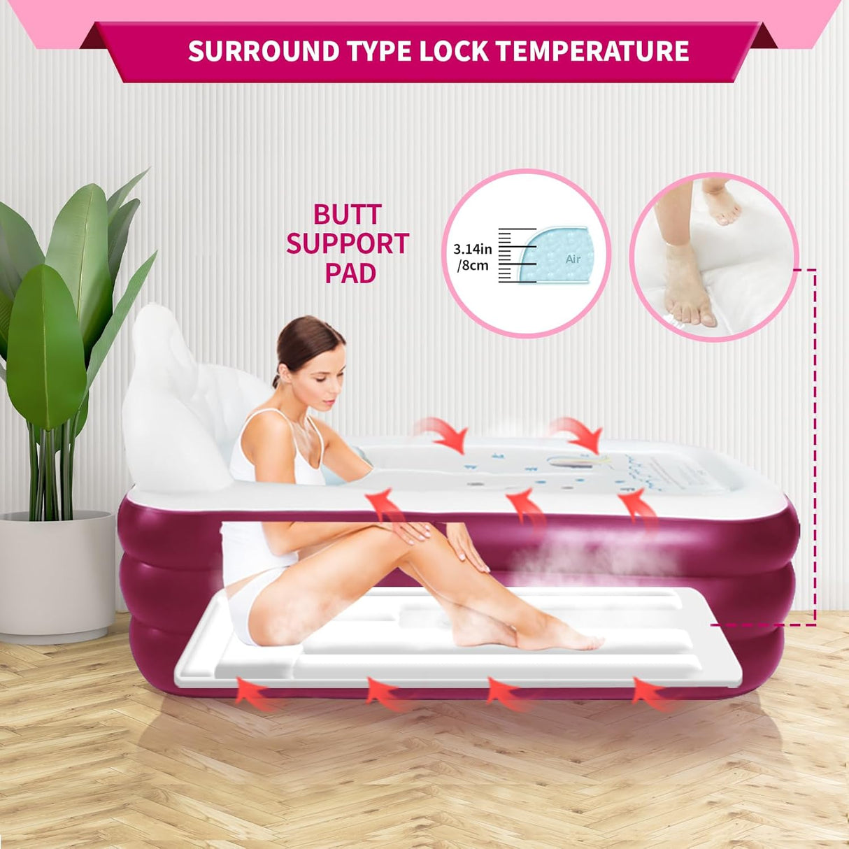 Bañera portátil Inflable