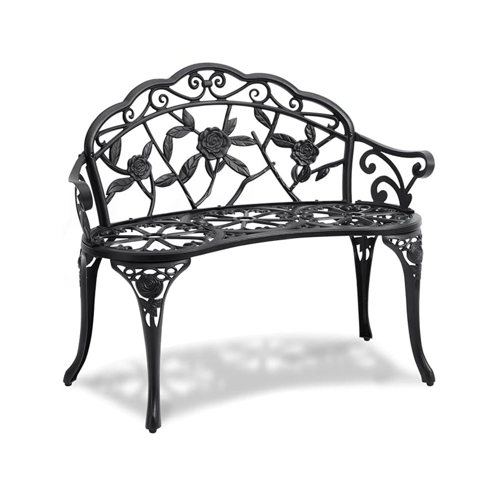 Banco de Jardín VEVOR XG1002 de Metal 98,7 cm – 3 Personas