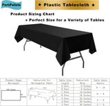 Paquete de 3 manteles de plástico de alta calidad desechables de 2.74 x 1.34 mts