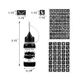 Kit de Tatuajes Temporales Semipermanentes DIY | 5 Botellas Negras | Incluye Plantillas Adhesivas
