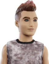 Barbie Fashionistas Muñeca de Moda MBarbie Ken Fashionistas #176 GVY29 Muñeco con Pantalón a Cuadros y Botas Negrasattel – Muñeca Fashionista