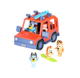 Bluey Heeler - Coche de juguete familiar 4WD con 4 figuras