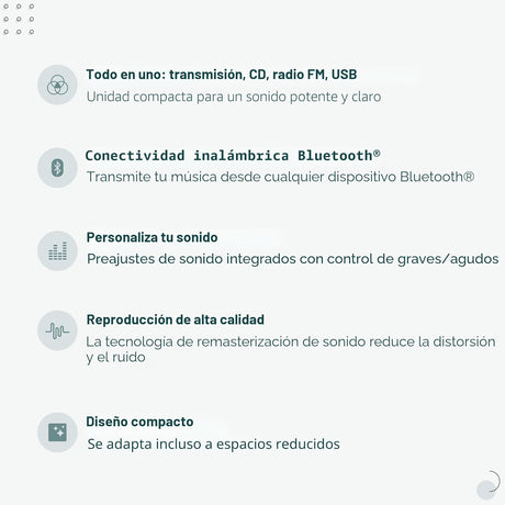 Panasonic Sistema Estéreo Compacto SC-PM270PP-K Negro 120V