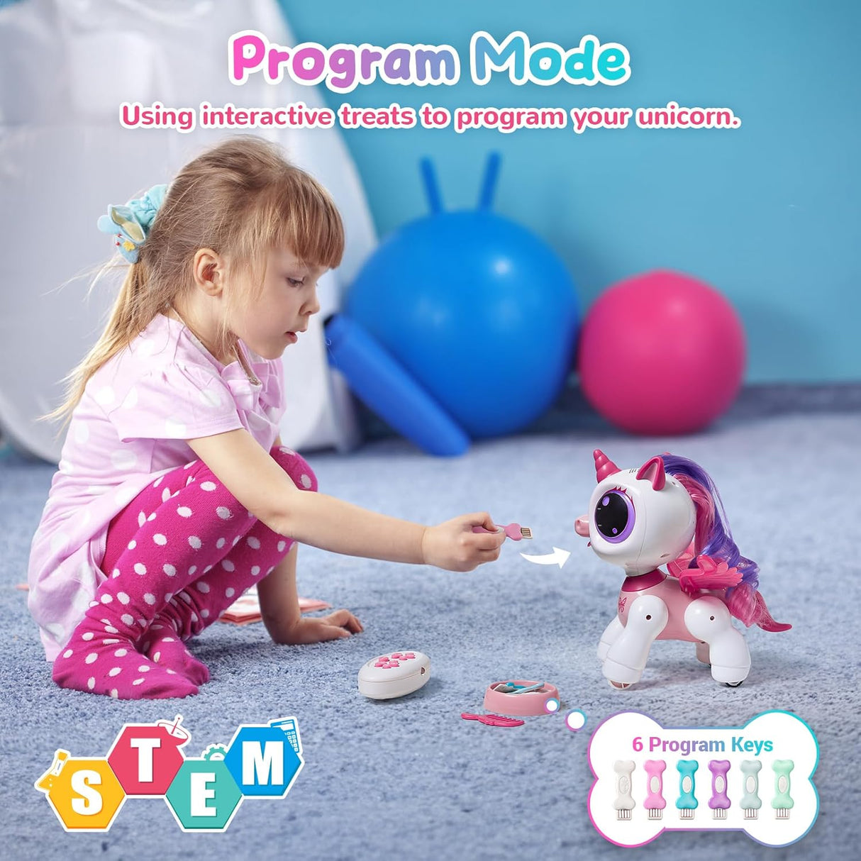 Robot Control Remoto Sgile Unicornio Interactivo Niñas 3-8 A