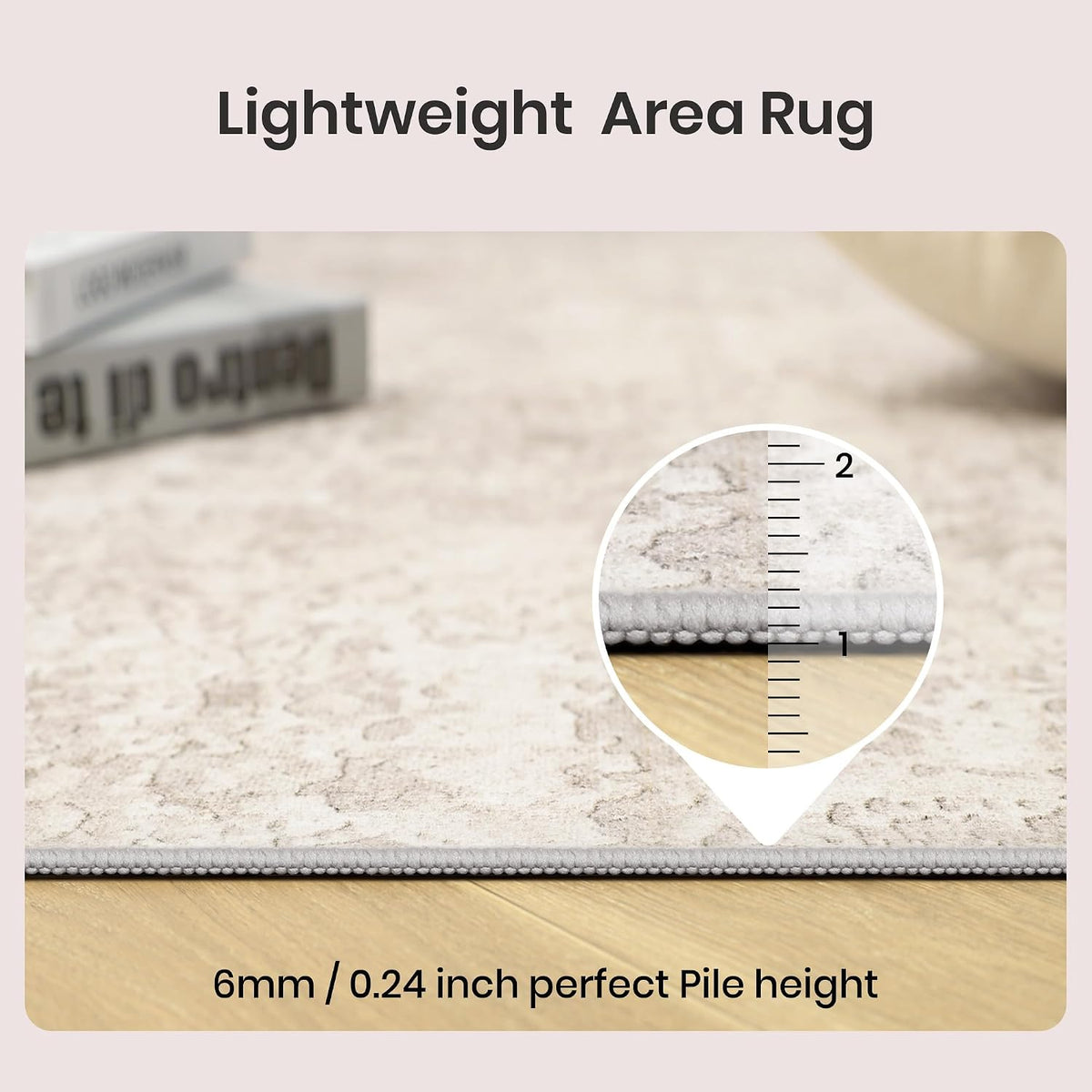 Alfombra Art&Tuft Beige 274 × 366 cm – Lavable, Antideslizante y Diseño Abstracto