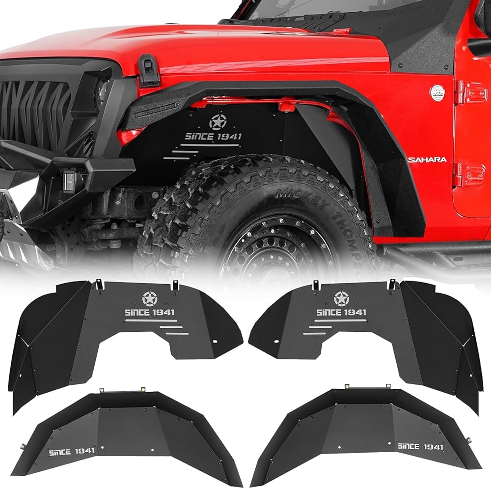 Revestimiento interior del guardabarros trasero Hooke Road para Jeep Wrangler JL 2018-2025