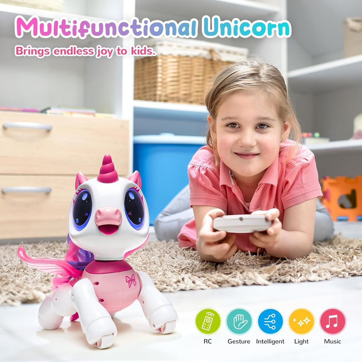 Robot Control Remoto Sgile Unicornio Interactivo Niñas 3-8 A