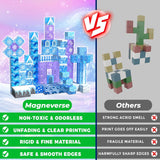 Bloques Magnéticos Castillo Princesa Azul 100 Piezas  | Juego STEM Educativo para Niños y Niñas