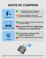 Avantree C82 Aura Transmisor Auracast USB-C Bluetooth 5.4 para Audífonos Compatibles