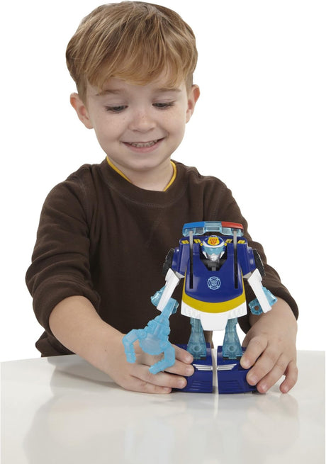 Figura de Playskool Heroes Transformers Rescue Bots Energize Chase the Police-Bot