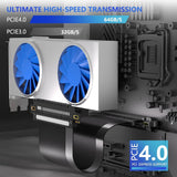 Cable Riser PCIe 4.0 x16 GOWENIC 25 cm 180° para Tarjeta Gráfica