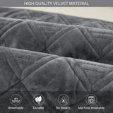 Funda Protectora Deep Dream para Sofá | 28 x 28" | Antideslizante | Terciopelo | Gris Oscuro