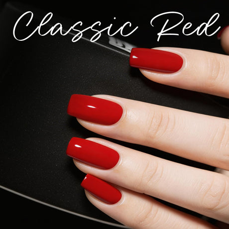 Pack AZUREBEAUTY Juego de esmalte de uñas Rojo-Blanco