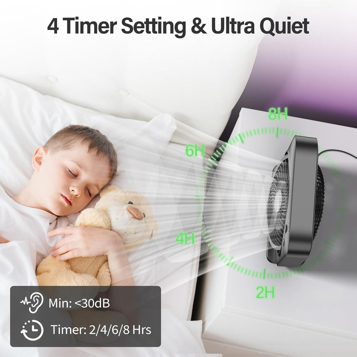 Ventilador de escritorio portátil de 12 pulgadas