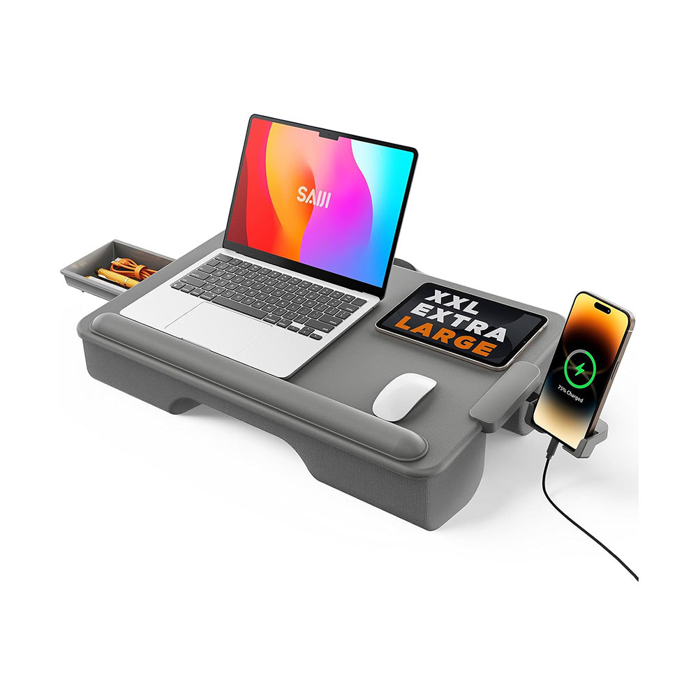 SAIJI Escritorio de Regazo Acolchado GX3-1-G para Notebook hasta 17"