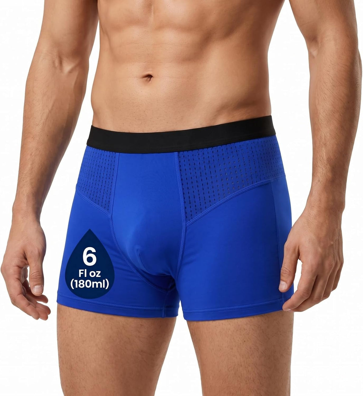 Calzoncillo Bóxer Reutilizable para Incontinencia Masculina Azul XXXL
