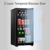 Mini refrigerador con puerta de vidrio para refrescos 120V