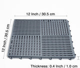 Set de 9 Baldosas Modulares Antideslizantes 30 x 30 cm – Gris Oscuro