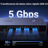 UGREEN 25962A Switch KVM DisplayPort 8K 60Hz para 2 Computadores con 4 USB 3.0