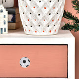 Set de 4 Perillas de Cerámica con Diseño de Balón de Fútbol para Muebles Infantiles