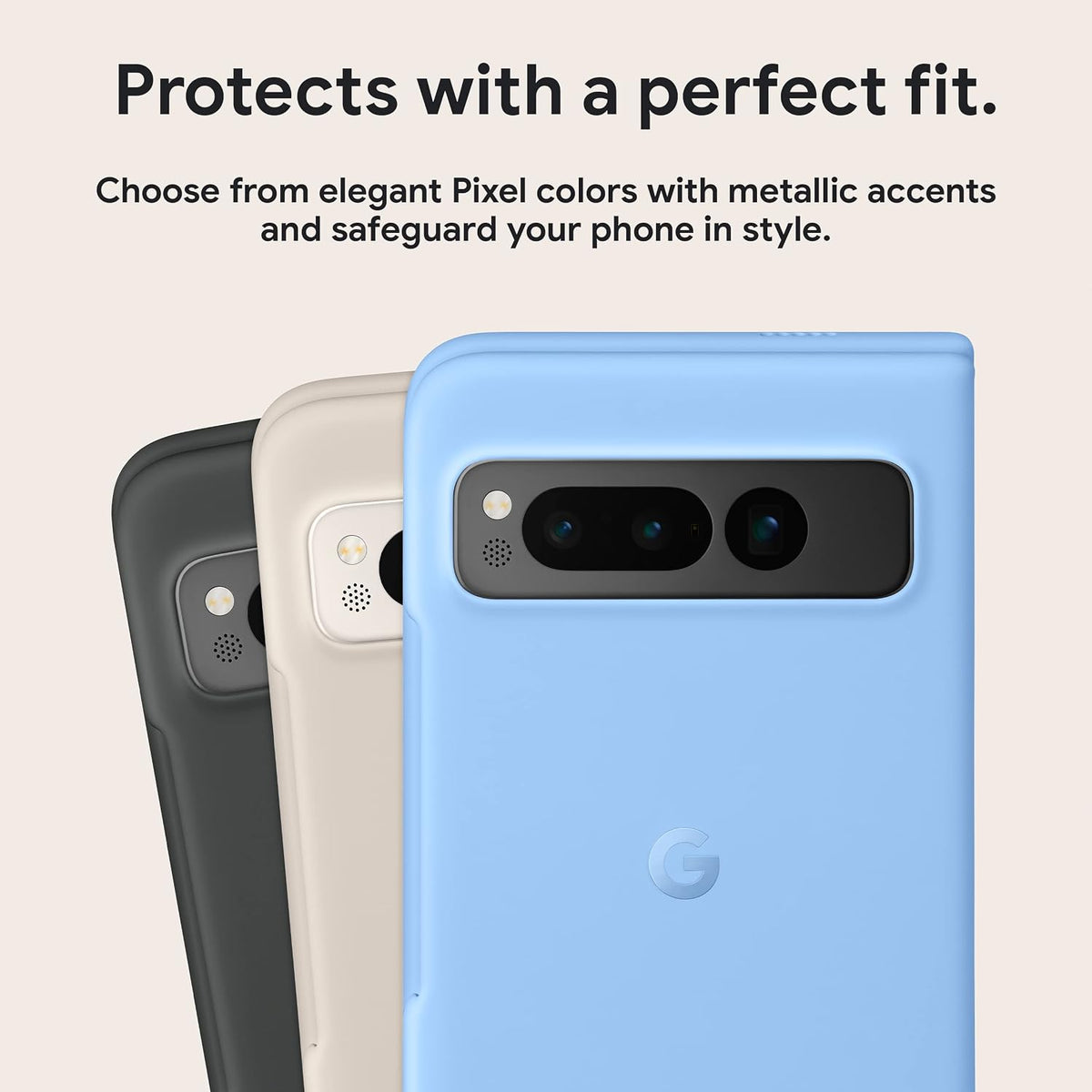 Google Pixel Fold Case GA04324 Funda de Silicona Porcelain – Open Box