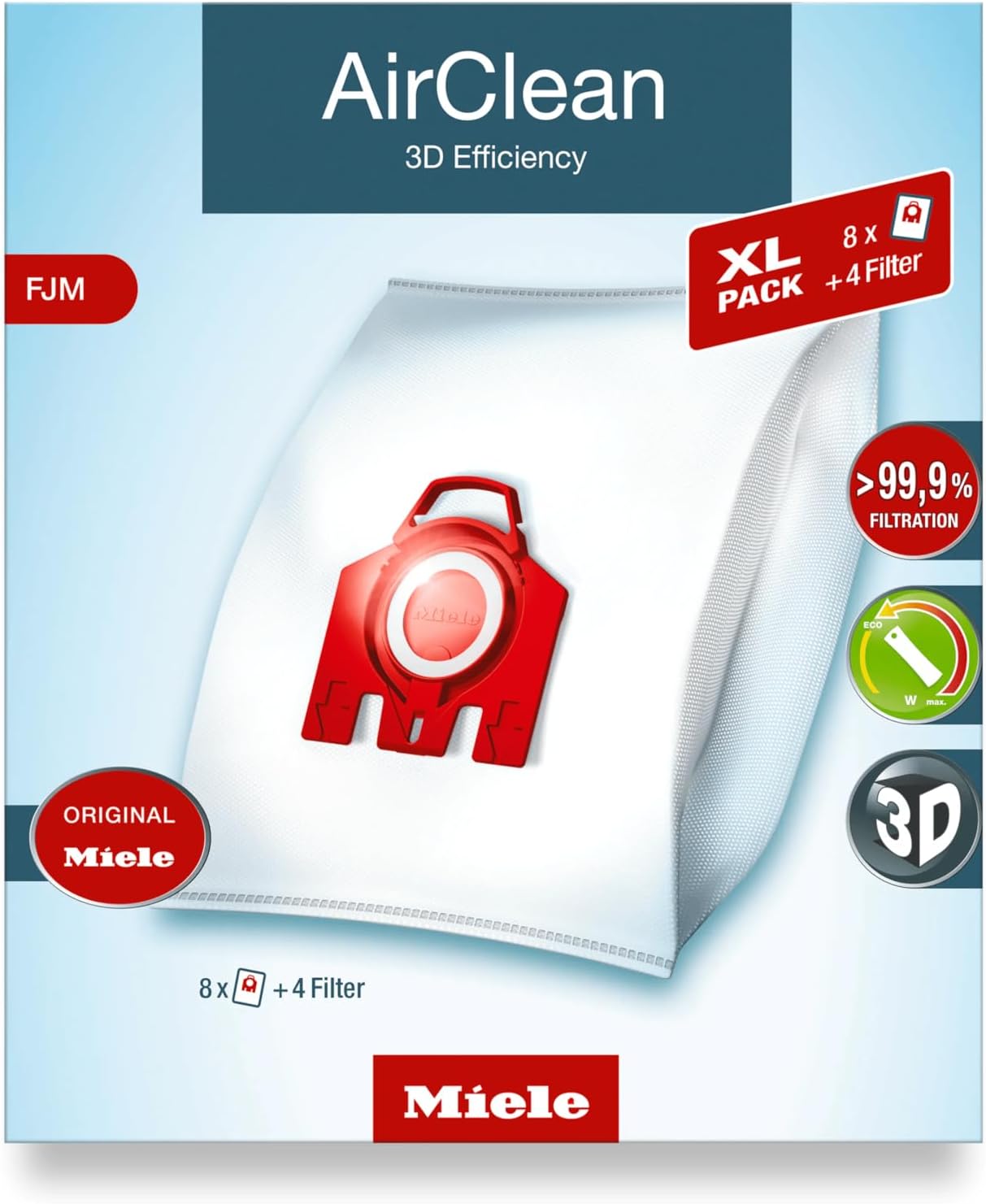 Bolsa de polvo Miele AirClean con eficiencia 3D