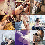 Kit de Tatuajes Temporales Semipermanentes DIY | 5 Botellas Negras | Incluye Plantillas Adhesivas