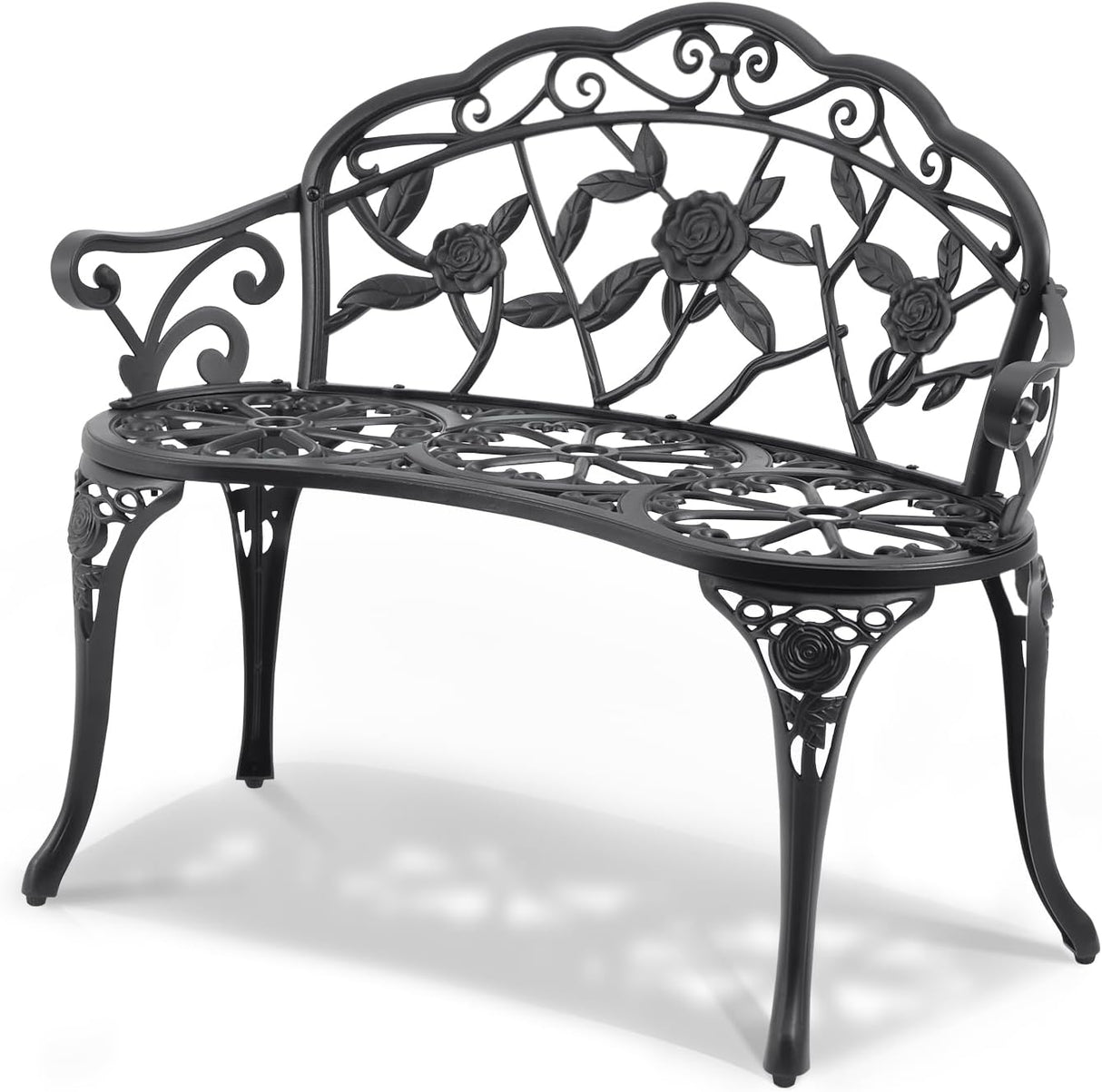 Banco de Jardín VEVOR XG1002 de Metal 98,7 cm – 3 Personas