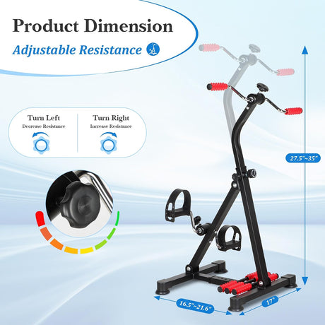 NIdreamCE Pedaleador Ajustable para Brazos y Piernas – Ejercicio y Rehabilitación