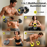 Set de Pesas Ajustables HUAYA 4 en 1 de 9,07 kg con Barra Conectora