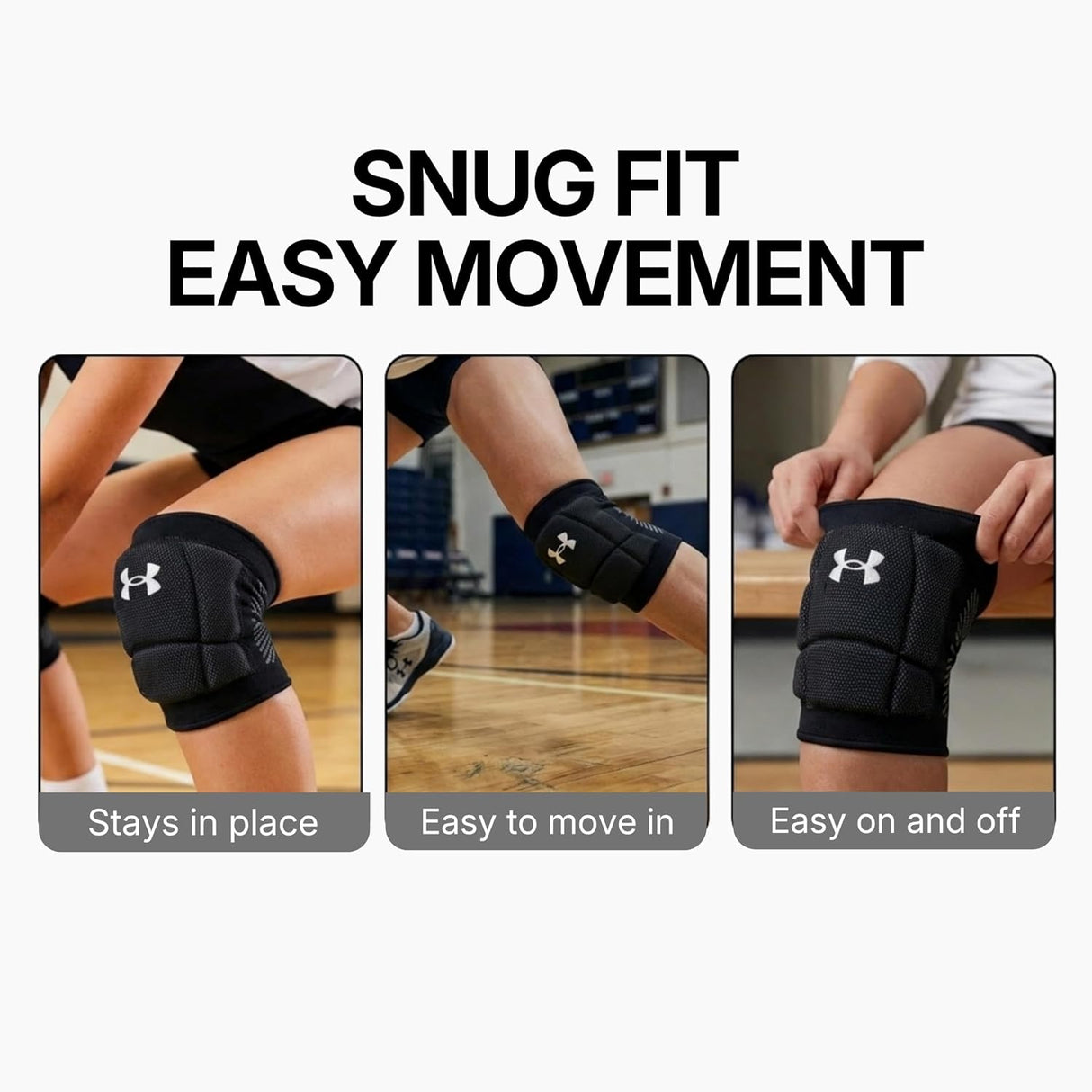 Rodilleras Under Armour Volleyball Knee Pads | Set de 2 Unidades | Color Negro