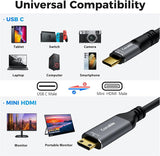 Cable USB C a Mini HDMI de 3 mts, (no HDMI), 4K a 60Hz, USB tipo C a Mini HDMI