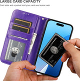 Funda tipo cartera desmontable para iPhone 16 Pro Max con bloqueo RFID