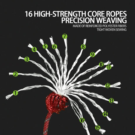 Cuerda Paracord Reflectante Sutekus 5/16" x 130 Pies | Alta Resistencia | Color Rojo