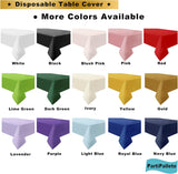 Paquete de 3 manteles de plástico de alta calidad desechables de 2.74 x 1.34 mts