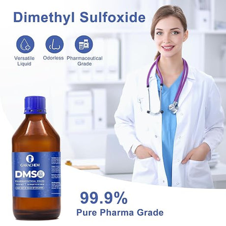 GARACHEM DMSO 99,9% Pureza – Dimetilsulfóxido Líquido – 500 ml
