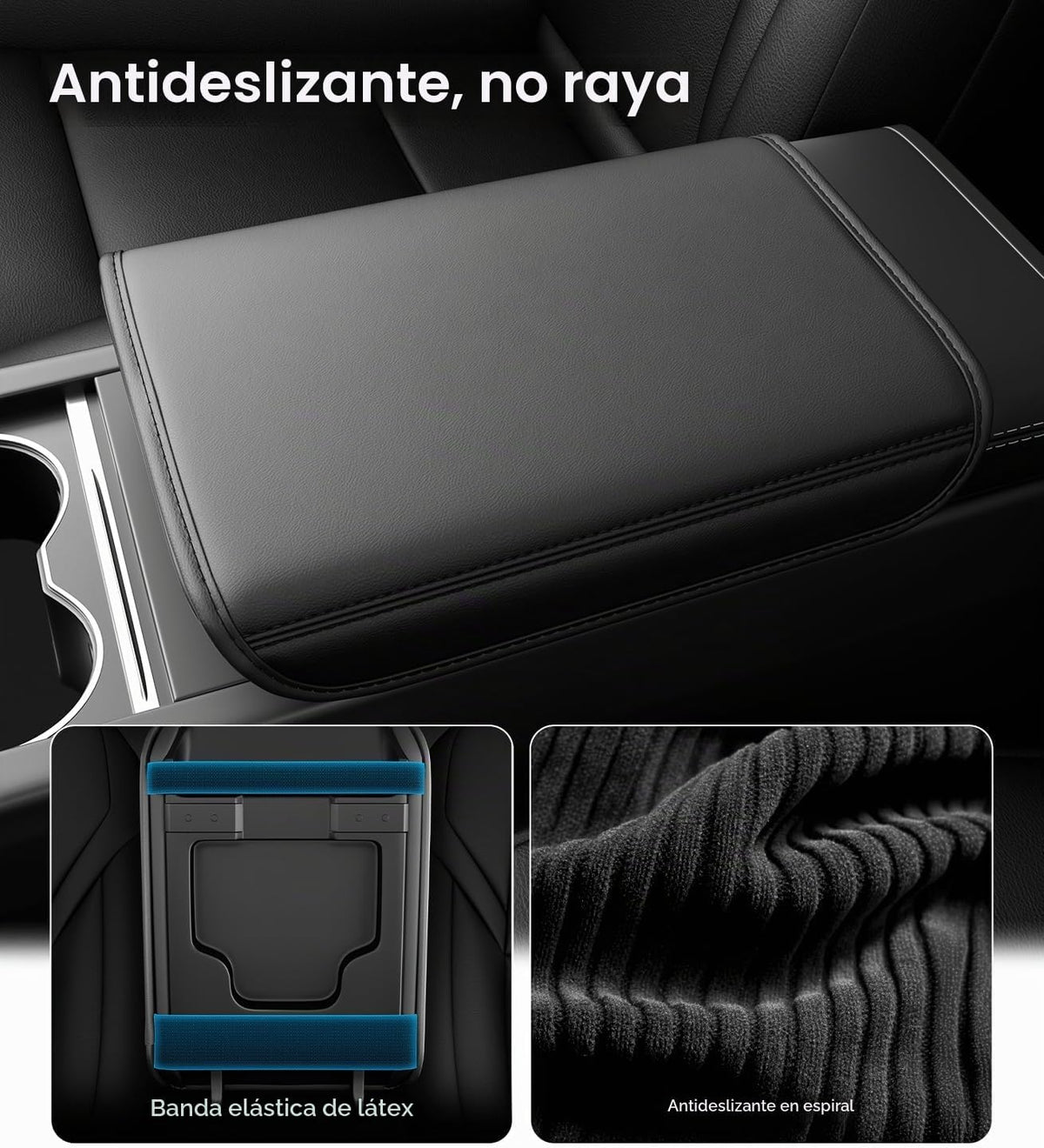Funda Acolchada Wigoo para Apoyabrazos Tesla Model 3 Highland y Model Y Juniper