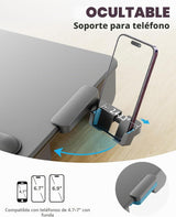 SAIJI Escritorio de Regazo Acolchado GX3-1-G para Notebook hasta 17"