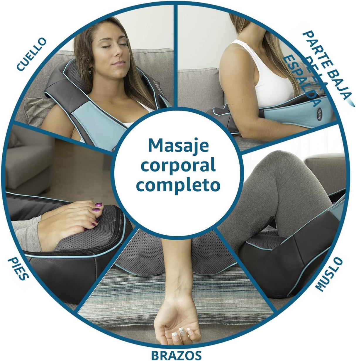 InvoSpa JC-668 Masajeador Shiatsu de Cuello y Espalda con Calor
