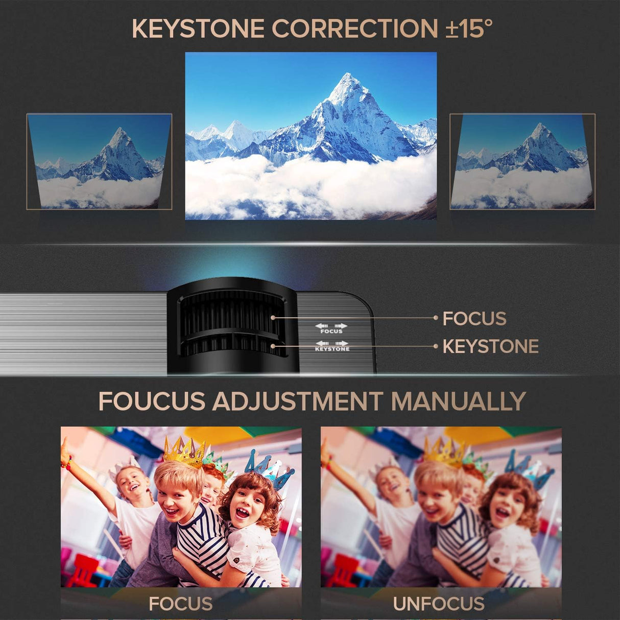 Proyector para exteriores, proyector para películas HD