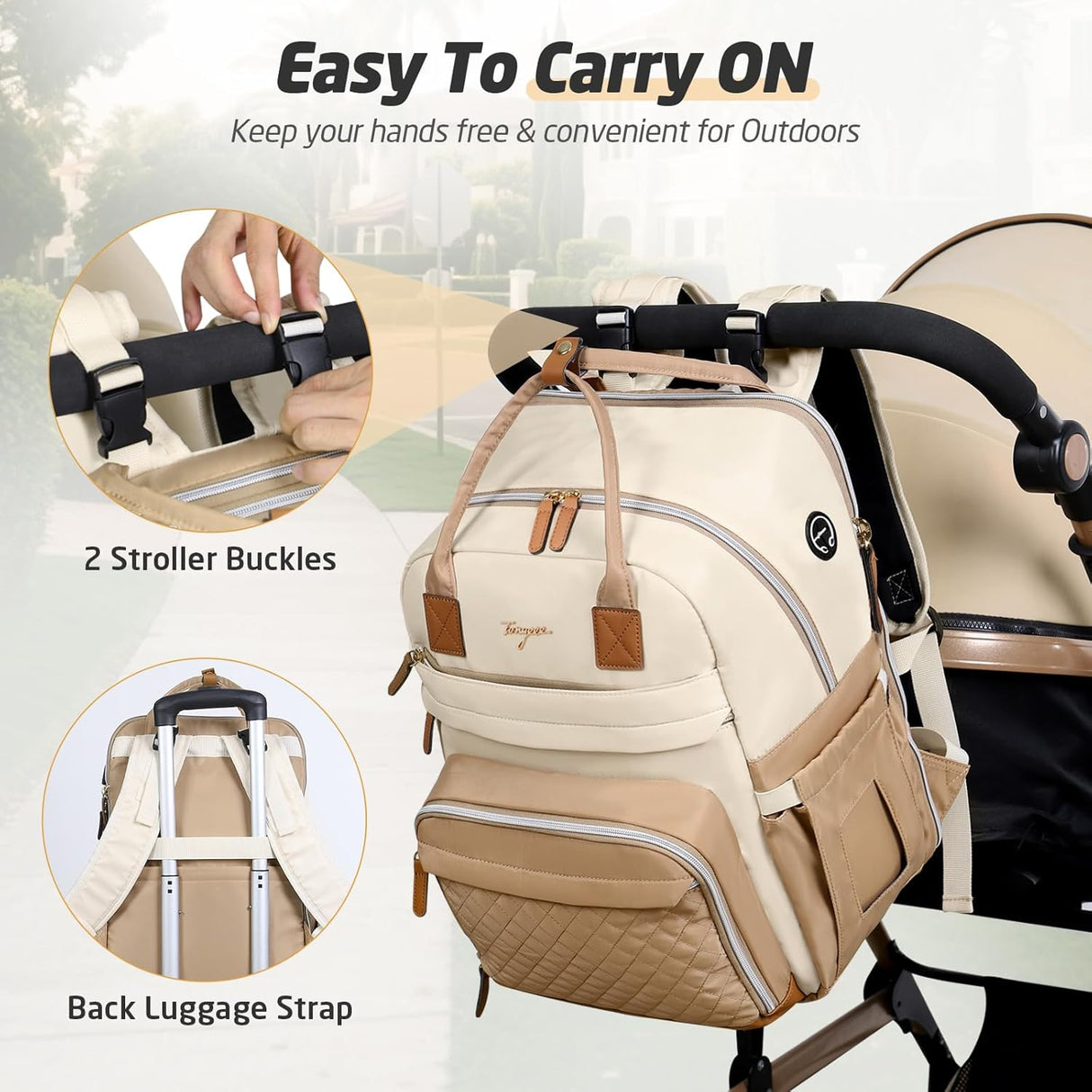 Mochila para pañales – Bolsa de pañales extra grande para 2 niños individual