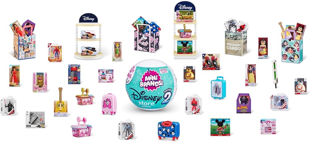 5 Minimarcas Disney sorpresa Serie 2 de ZURU (paquete de 2) y juguetes coleccionables misteriosos Más de 60 minis para coleccionar