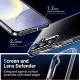 Carcasa Transparente para Samsung Galaxy S24 | Con Soporte Oculto | Protección Militar | Antiamarilleo | Nueva