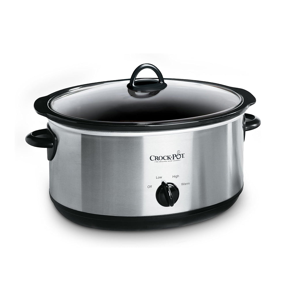 Crock-Pot 7 Quart Olla de Cocción Lenta Manual 120V 210W Acero Inoxidable