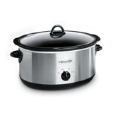 Crock-Pot 7 Quart Olla de Cocción Lenta Manual 120V 210W Acero Inoxidable