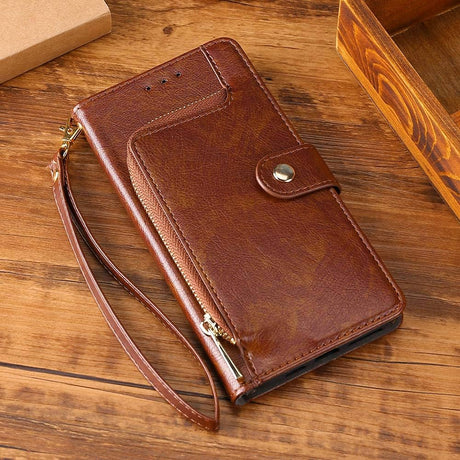 Funda de Teléfono Plegable Tipo Billetera con Monedero y Correa para Samsung Galaxy A30 / A20 / M10s